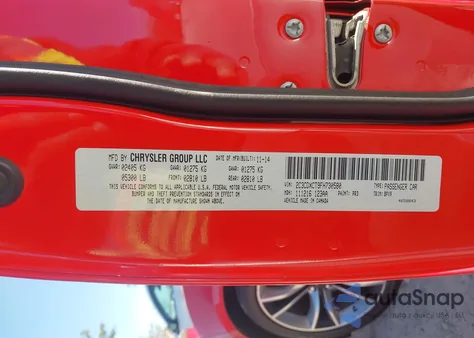 2015 Dodge Charger R/T from USA, damaged, VIN 2C3CDXCT9FH730580